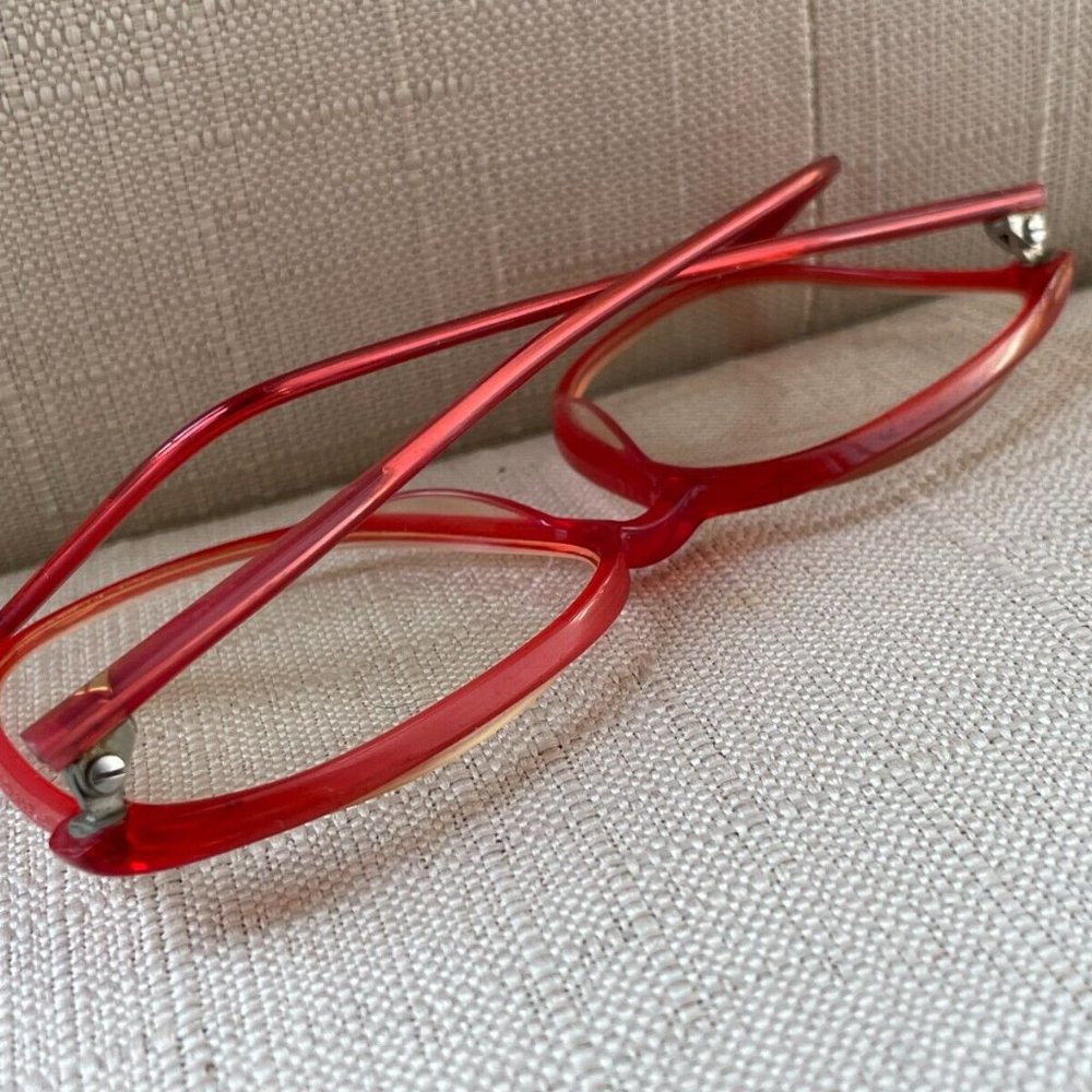 Vintage Liz Claiborne Unisex Eyeglasses Frame Red Tone LC60 R 145 Glasses - Picture 5 of 11